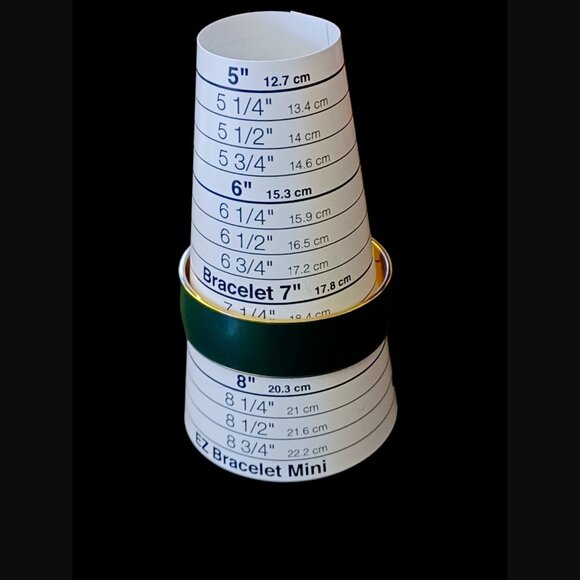 J.crew Gold Tone Green Enamel 7.75" Chunky Bangle Bracelet - Picture 5 of 7